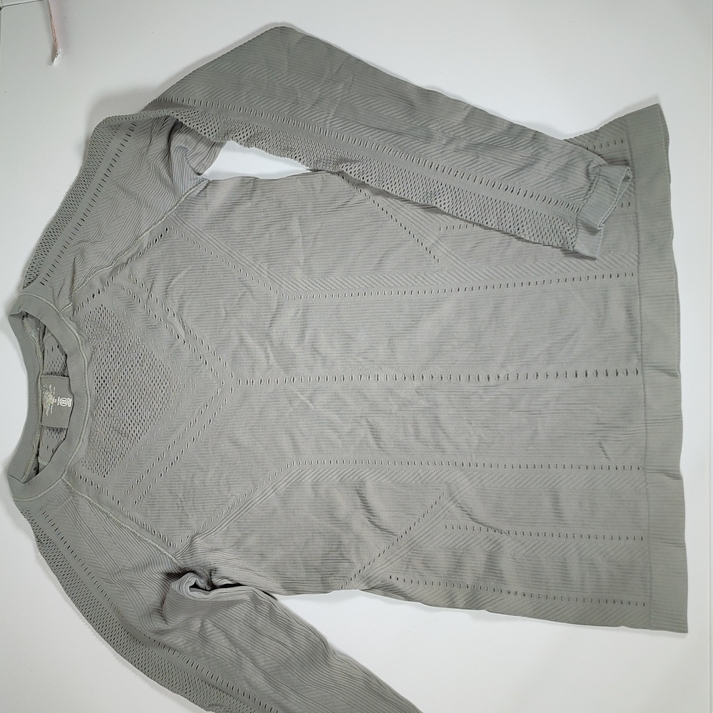 Athleta Oxygen top in laurel olive green long sleeve M - Picture 4 of 9